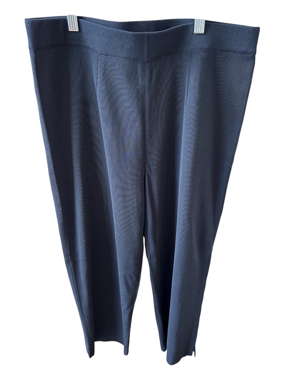 Misook Black Pull-On Wide-Leg Pants